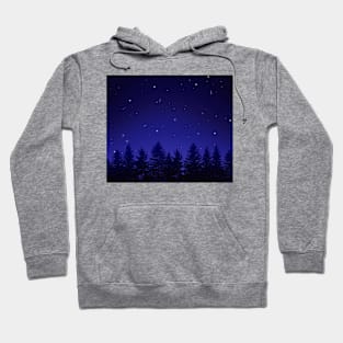 Night sky forest Hoodie